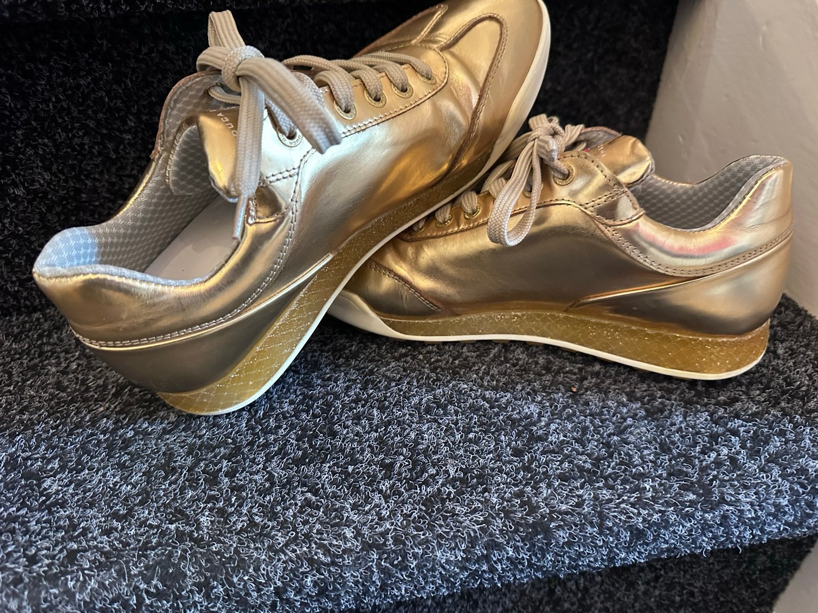 Duca del Cosma golfschoenen - Goud - Maat 39, Ophalen of Verzenden, Zo goed als nieuw, Schoenen, Overige merken