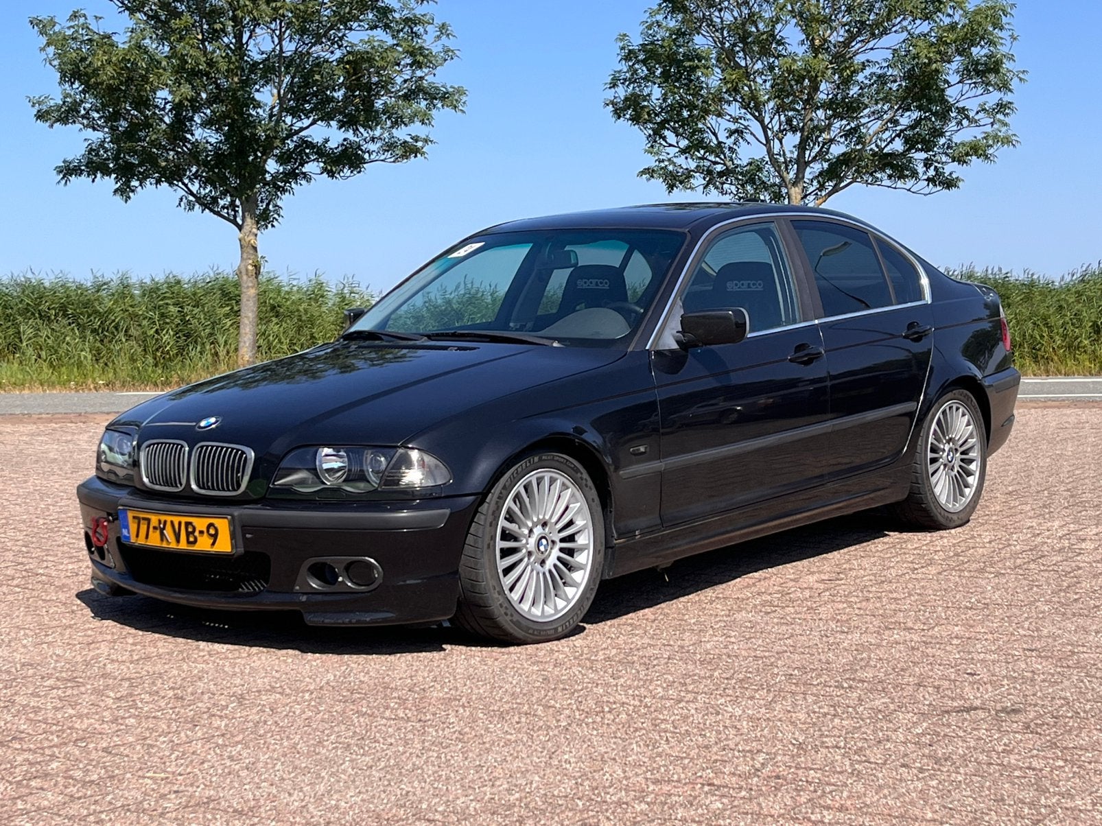 BMW e46 328i sper/6bak/m3 onderstel, 1370 kg, Zwart, 75 €/maand, Geïmporteerd