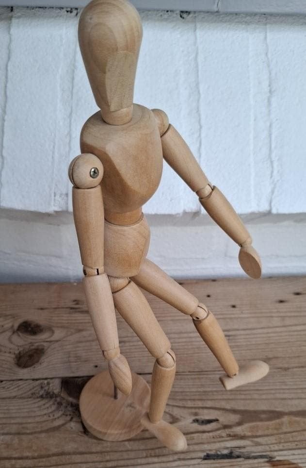 Houten tekenpop / ledenpop, Hobby en Vrije tijd, Gebruikt, -, -, Overige typen