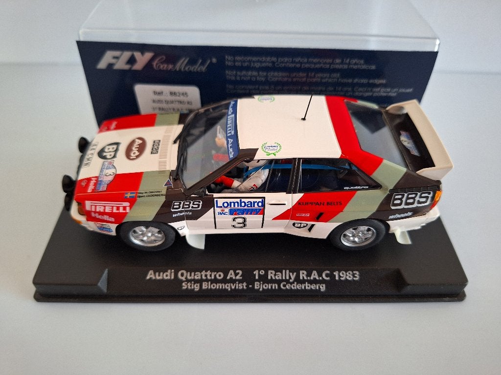 Fly Audi Quatro A2 RAC Rally's. Stig Blomqvist Bjorn Cederbe, Overige merken, Racebaan, Fly, Nieuw