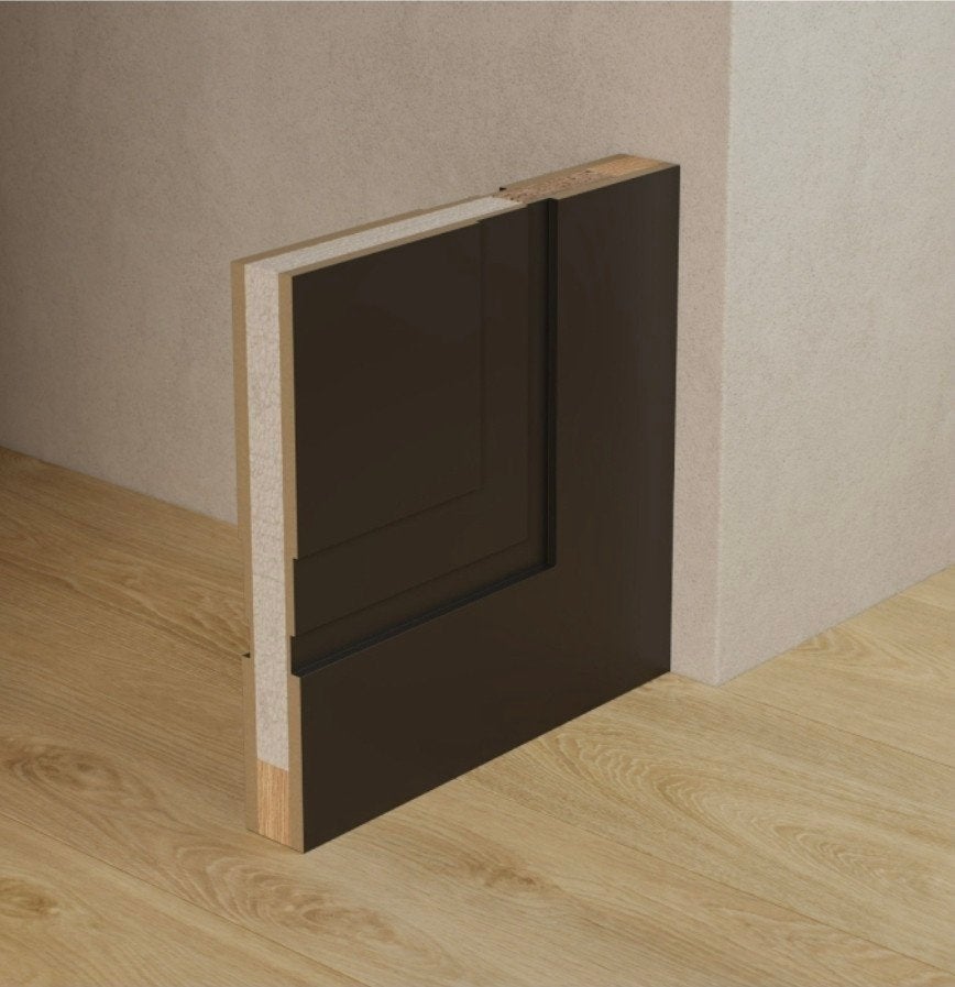93x2315cm opdek Binnendeur Cove zwart iso kern, Doe-het-zelf en Verbouw, Deuren en Horren, Ophalen, 80 tot 100 cm, ., Binnendeur
