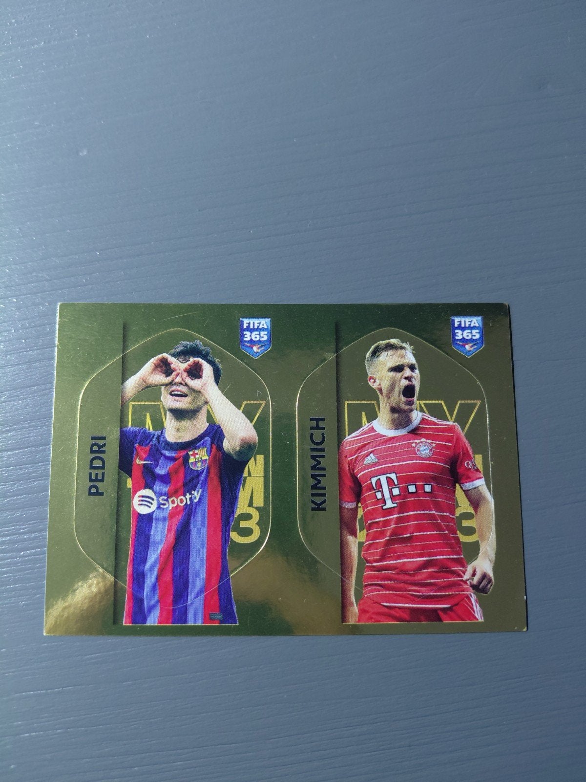 pedri/kimmich (my golden team 2023) panini, Ophalen of Verzenden, Nieuw, Buitenlandse clubs, Poster, Plaatje of Sticker