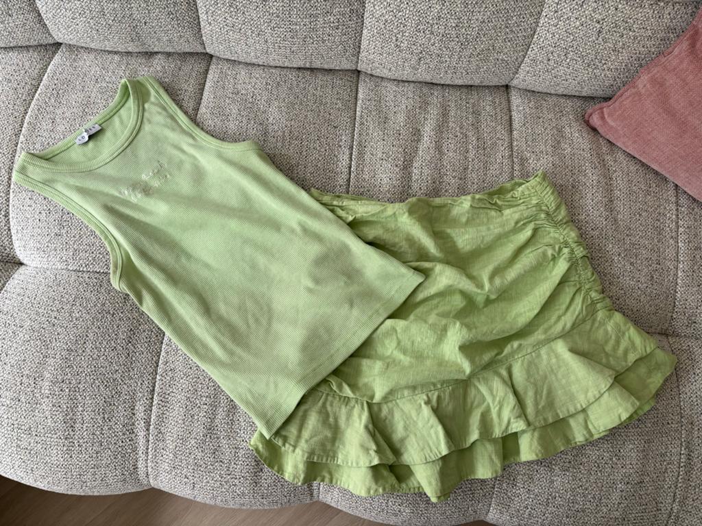 Loavies set rok en top lime groen maat M zomers, Maat 38/40 (M), Ophalen of Verzenden, Gedragen, Boven de knie
