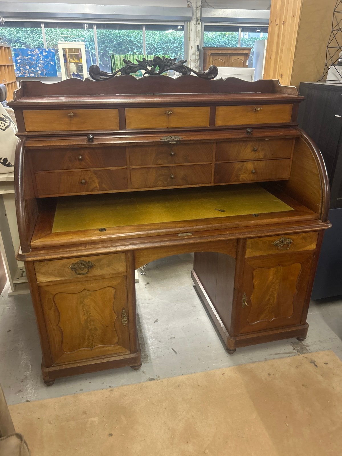 Antieke Louis Philippe Rolluiksecretaire - 150x76x155 cm, Ophalen, Gebruikt, Nb, Nb