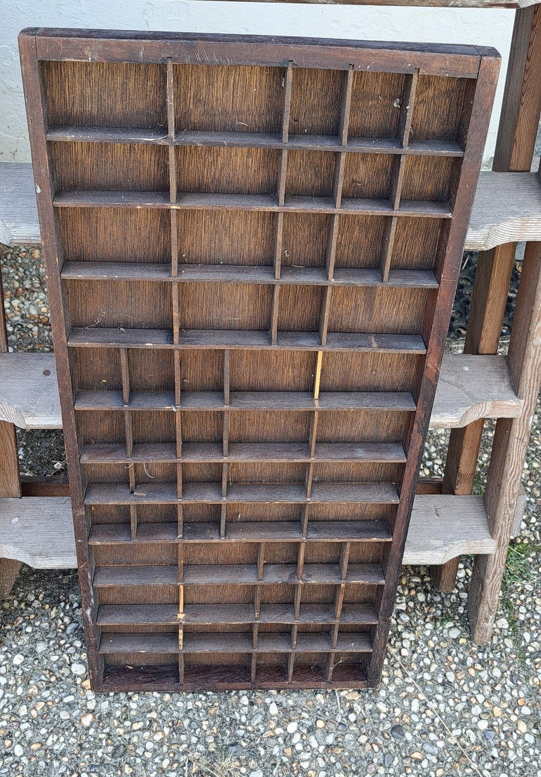 Antieke houten zetlade - Letterbak, Ophalen