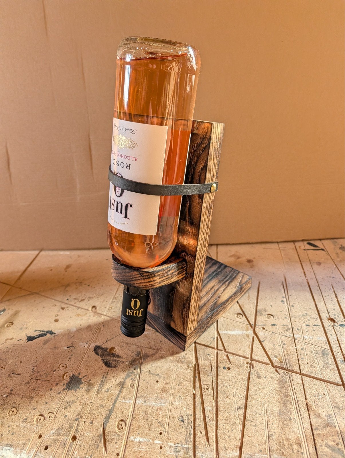 Unieke houten wijnfleshouder - Handgemaakt, Nieuw, Ophalen of Verzenden, Minder dan 5 flessen, 5 – 50
