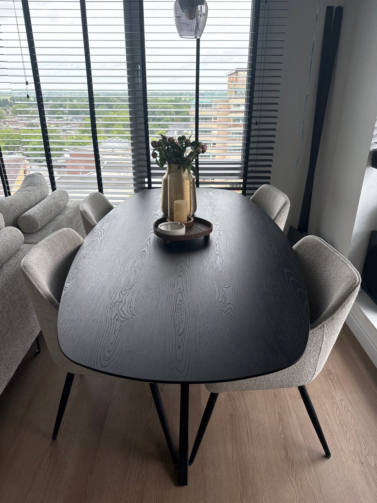 Ovale eiken eettafel - 200x100 cm - Zo goed als nieuw, Huis en Inrichting, Tafels | Eettafels, Ophalen, 100 tot 150 cm, Eikenhout