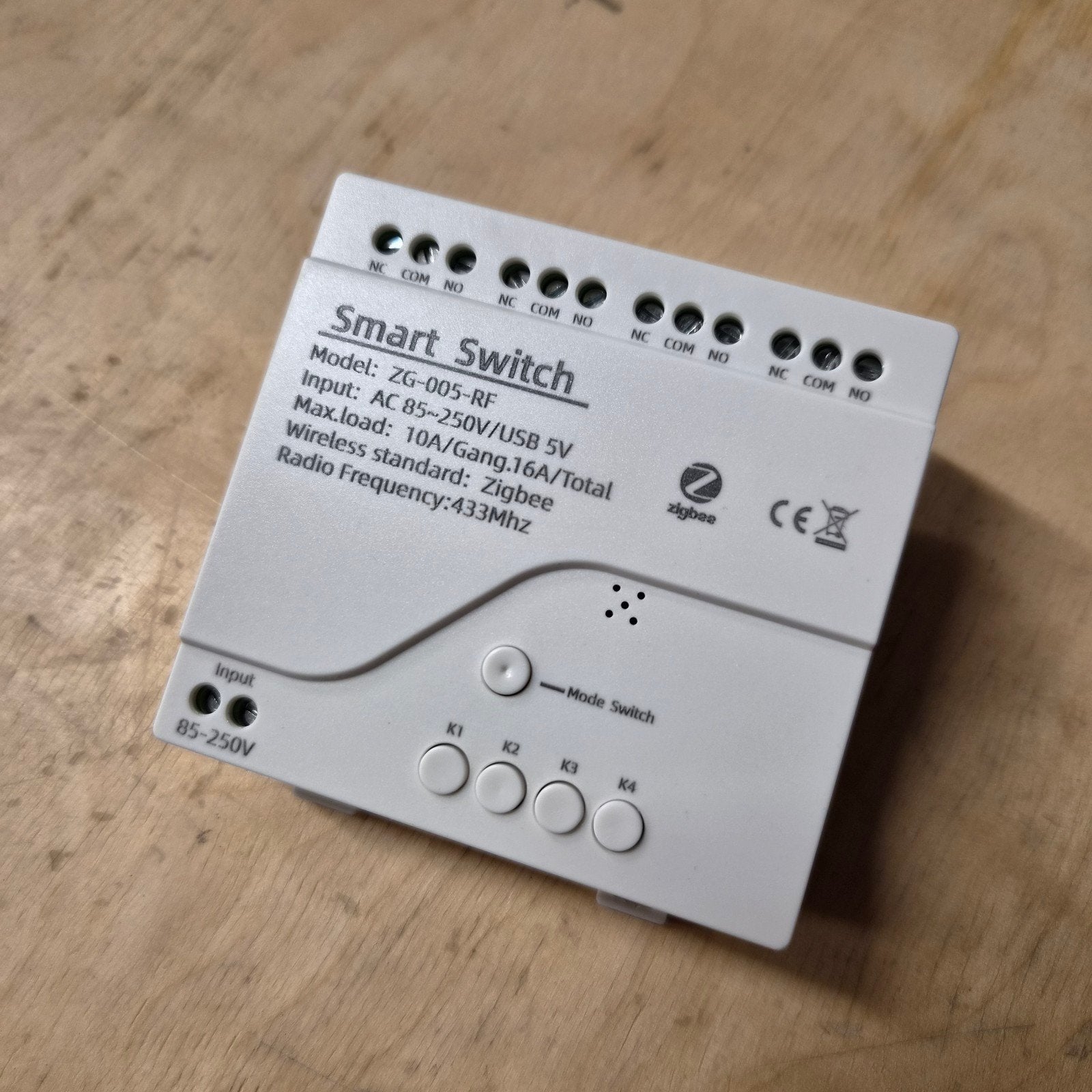 Zigbee 4ch smart switch ZG-005-RF, Ophalen of Verzenden, Zo goed als nieuw, Overige typen