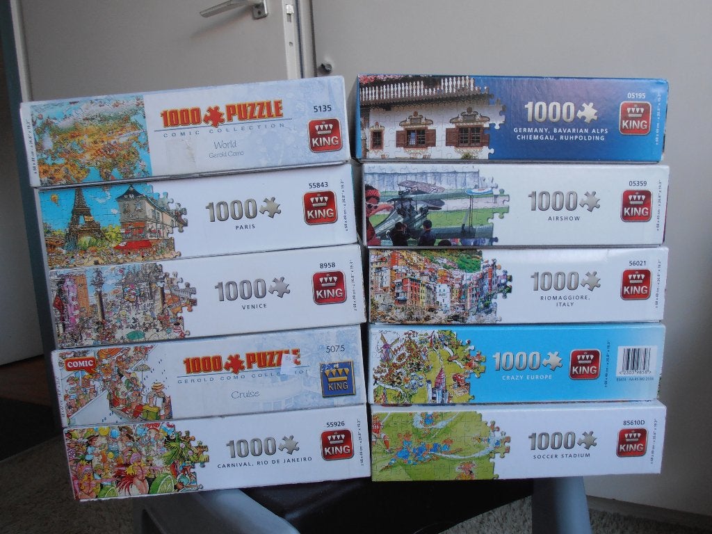 Legpuzzel, Ophalen, 500 t/m 1500 stukjes, Gebruikt, Legpuzzel