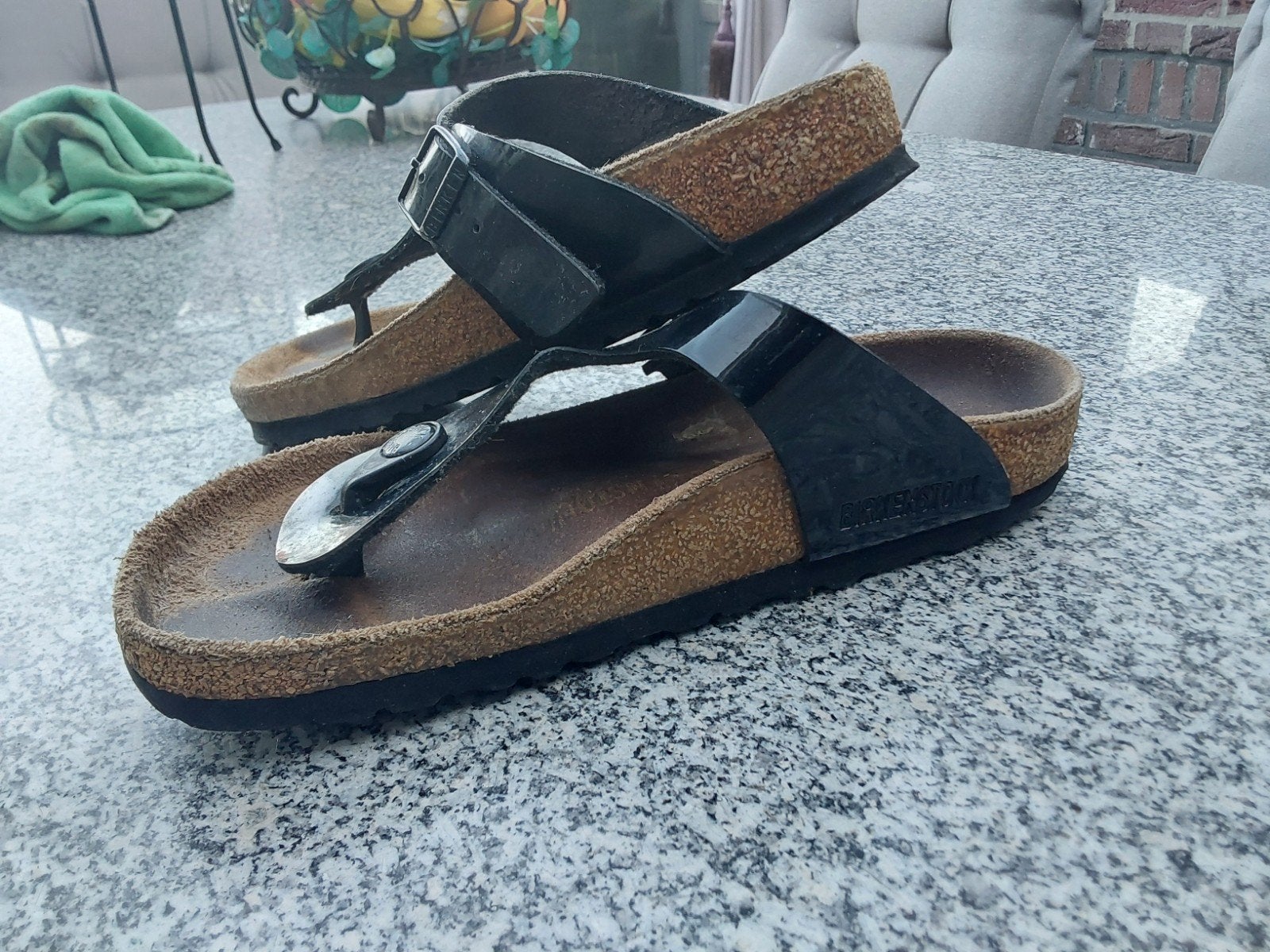 Birkenstock teenslippers bieden, Ophalen of Verzenden, Gedragen
