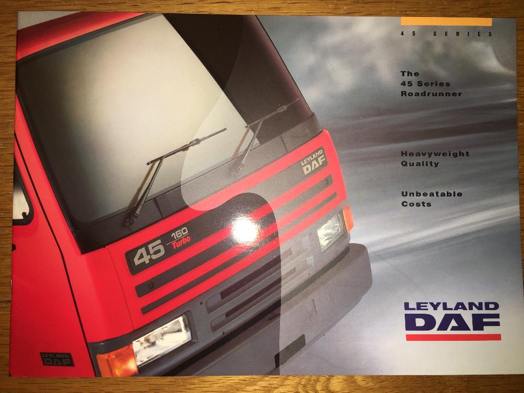 6x Leyland DAF brochures folders 75 80 45 Roadrunner Tipper, Ophalen of Verzenden, Zo goed als nieuw, Overige merken