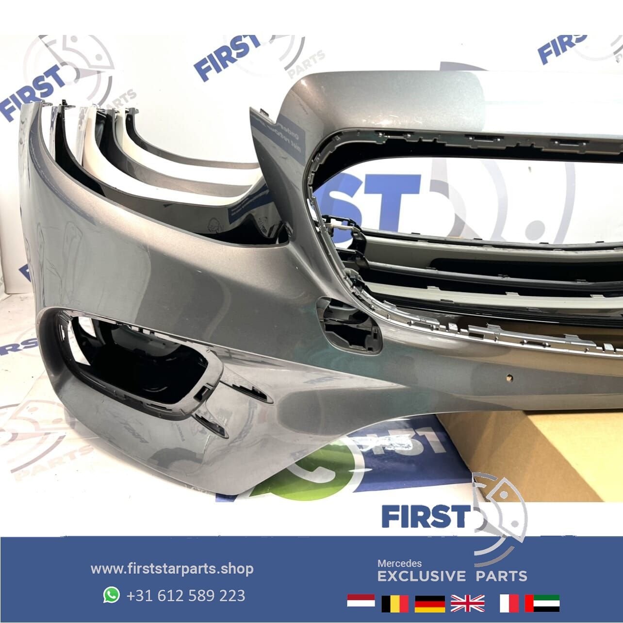 W213 AMG BUMPER E Klasse 2016-2019 VOORBUMPER GRIJS originee, Auto-onderdelen, Gebruikt, -, Voor, Ophalen of Verzenden