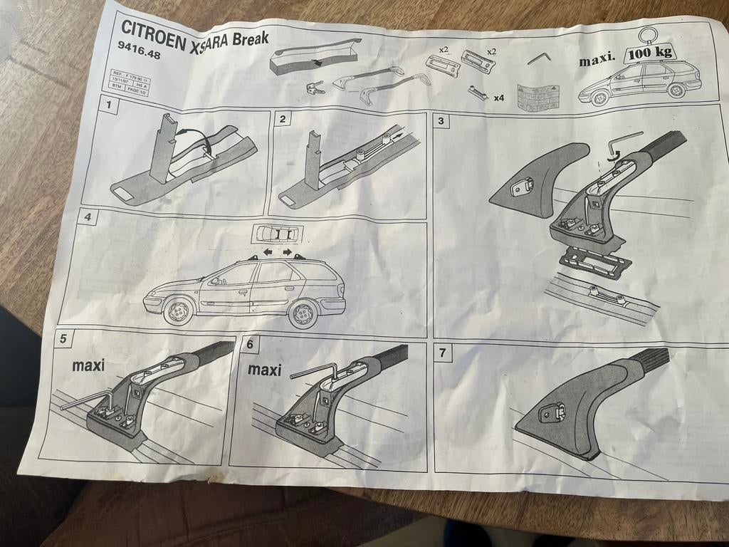 Dakdrager voor Citroën, Auto diversen, Dakdragers, Ophalen, Zo goed als nieuw