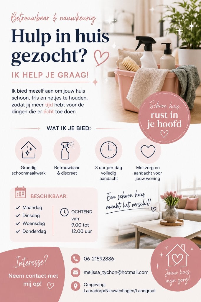 Huishoudelijke hulp aangeboden, Wassen
