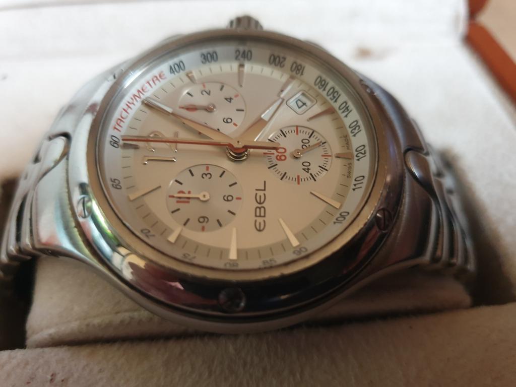 Ebel Sportwave Chronograph 9251k51, Overige merken, Staal, Gebruikt, Staal