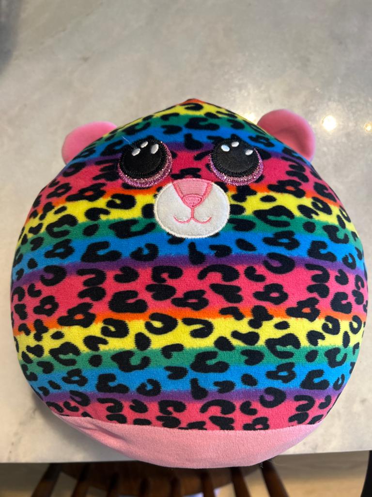 Squishmallow regenboog luipaard knuffel, Ophalen, Overige karakters, Overige typen, Zo goed als nieuw