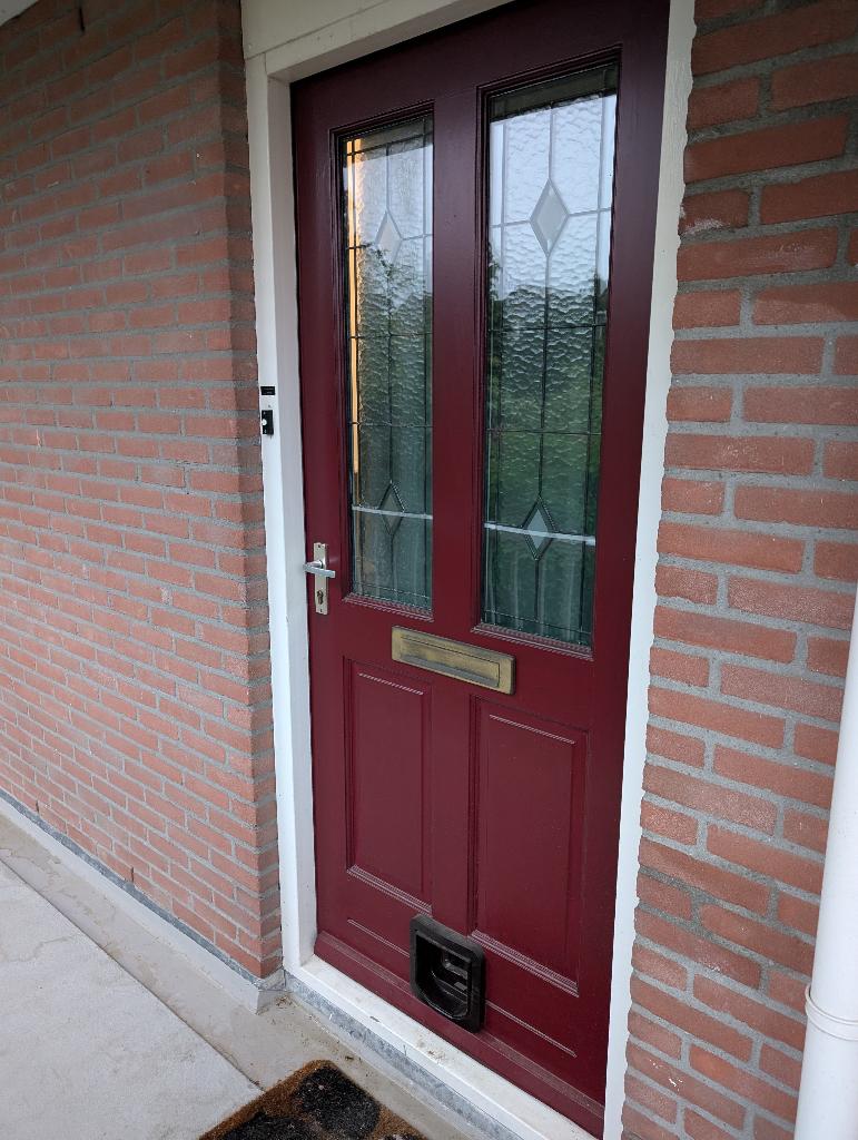 Cando voordeur met bovenpanelen, glas in lood isolatieglas, Ophalen, Gebruikt, 80 tot 100 cm, Buitendeur