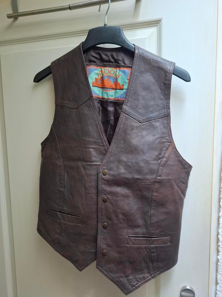 Heren leren vest 48, Ophalen of Verzenden