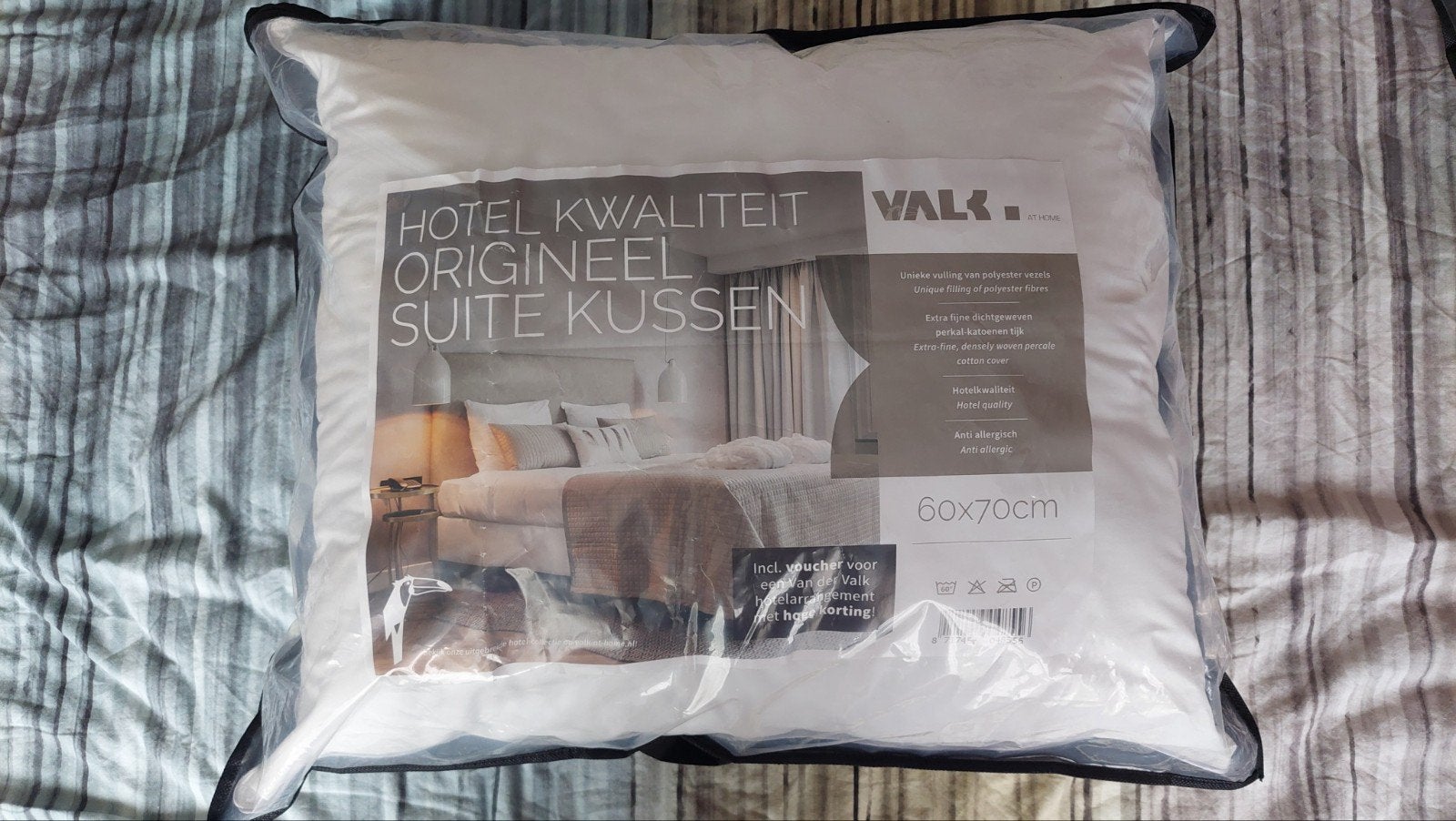 Van der Valk Hotel hoofdkussen, Ophalen, Katoen, Wit, Kussen