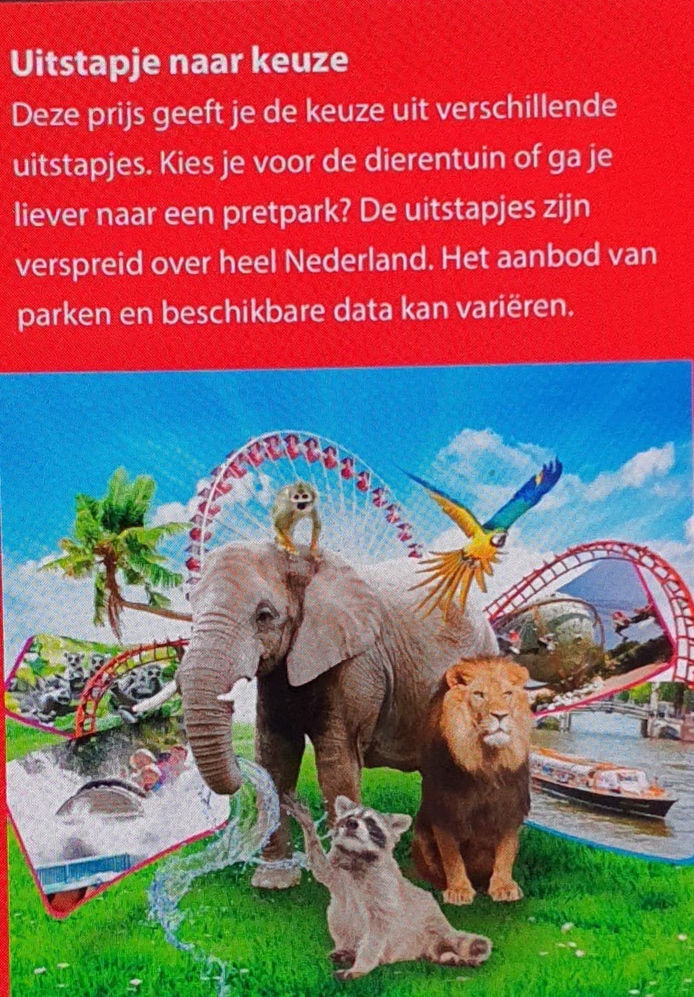 4x Kaartje voor uitstapje naar keuze van de Postcodeloterij, Tickets en Kaartjes, Drie personen of meer, Ticket of Toegangskaart