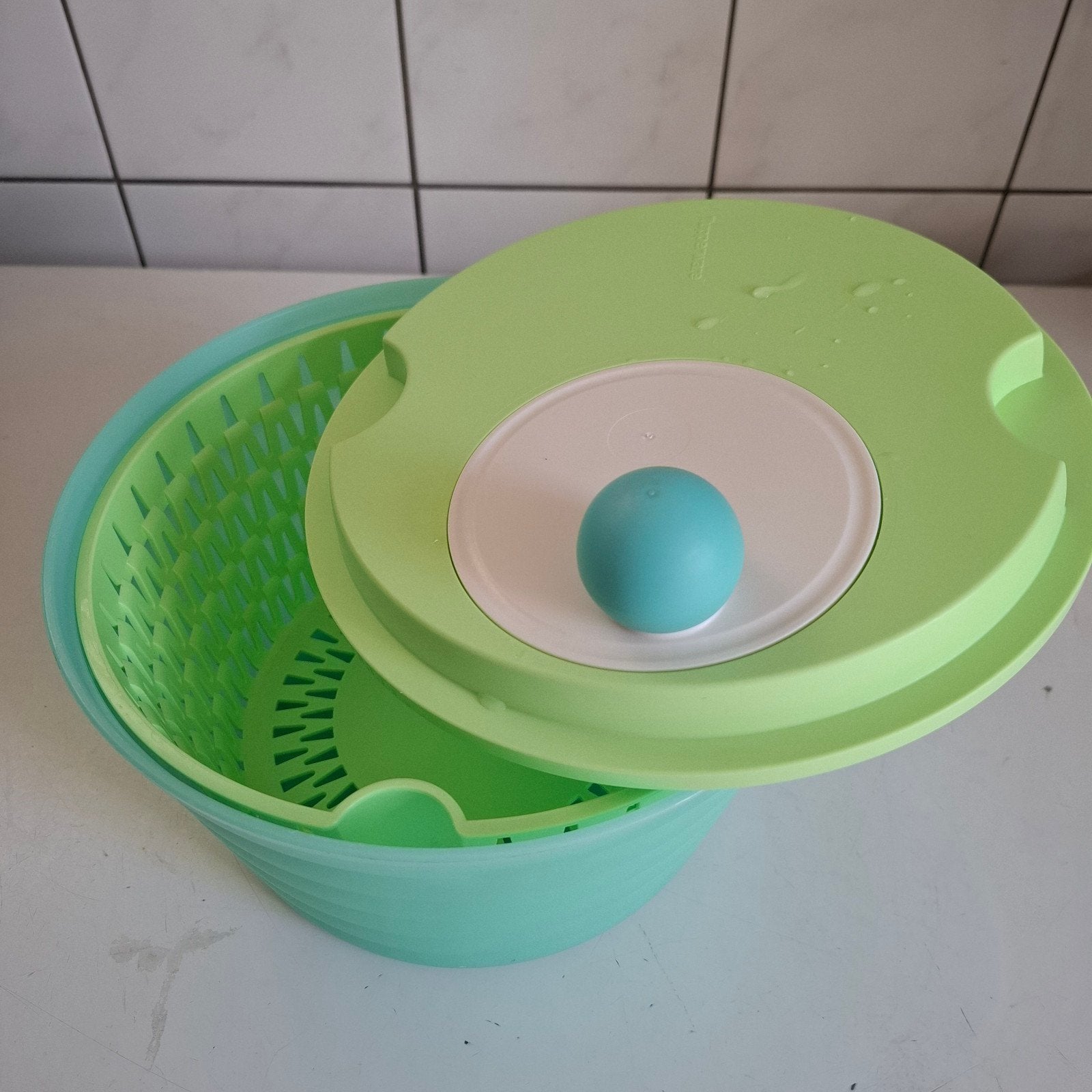 Tupperware slacentrifuge - Handig en efficiënt, Kunststof, Ophalen of Verzenden, Groen, Overige typen