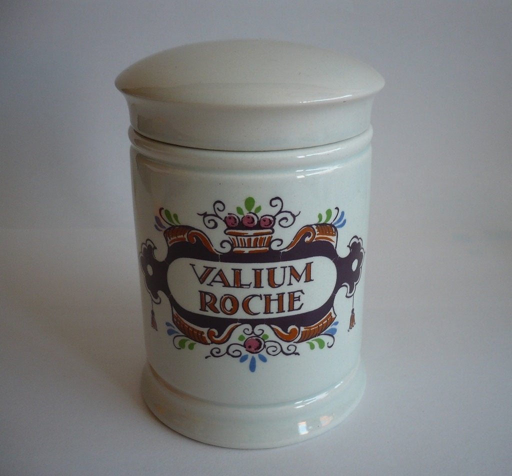 098a-Apotheek pot, Valium Roche Zenith Gouda., Antiek en Kunst, Ophalen of Verzenden