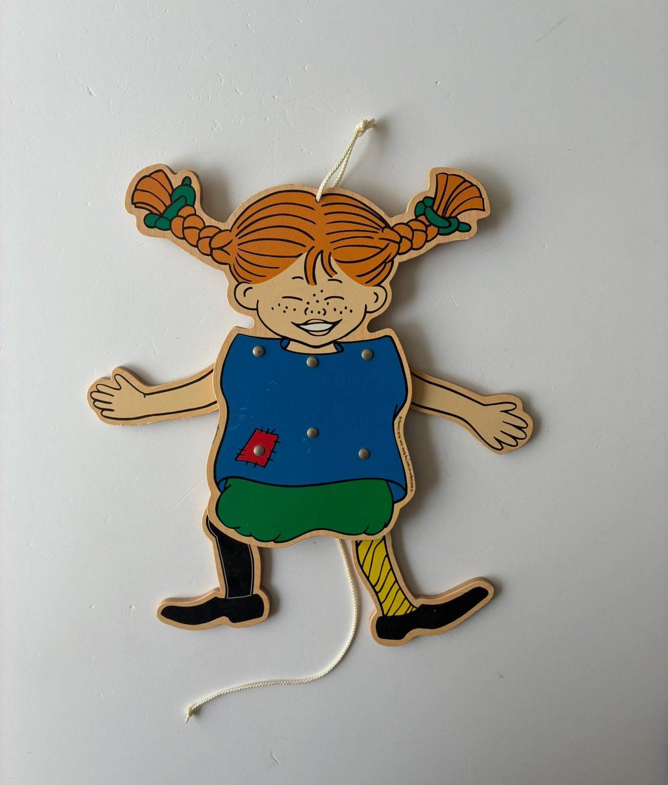 Houten Micki trekpop ; Pippi Langkous, Gebruikt, Overige typen, Nvt, Nvt