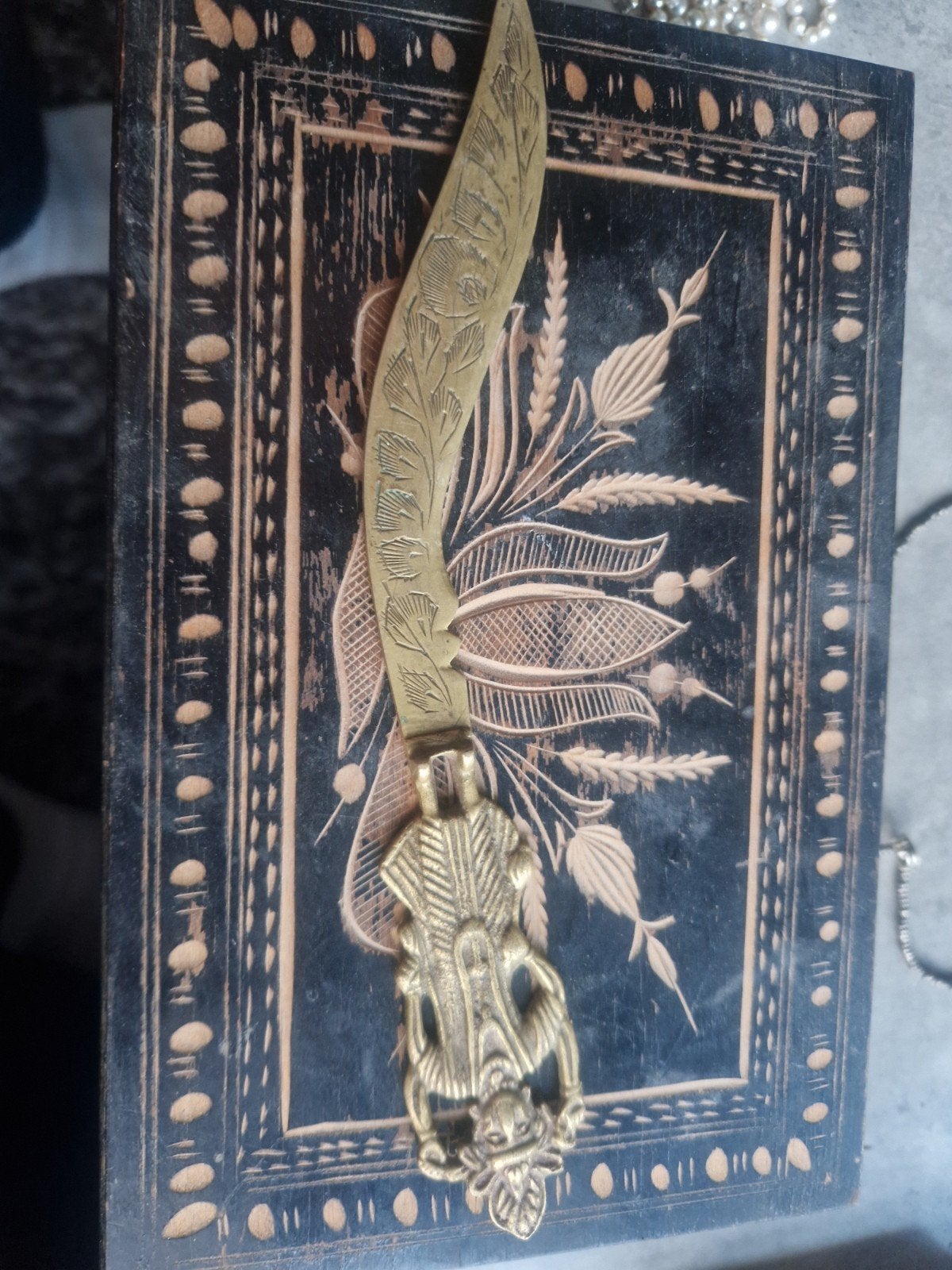 Vintage brieven opener uit India, Ophalen of Verzenden