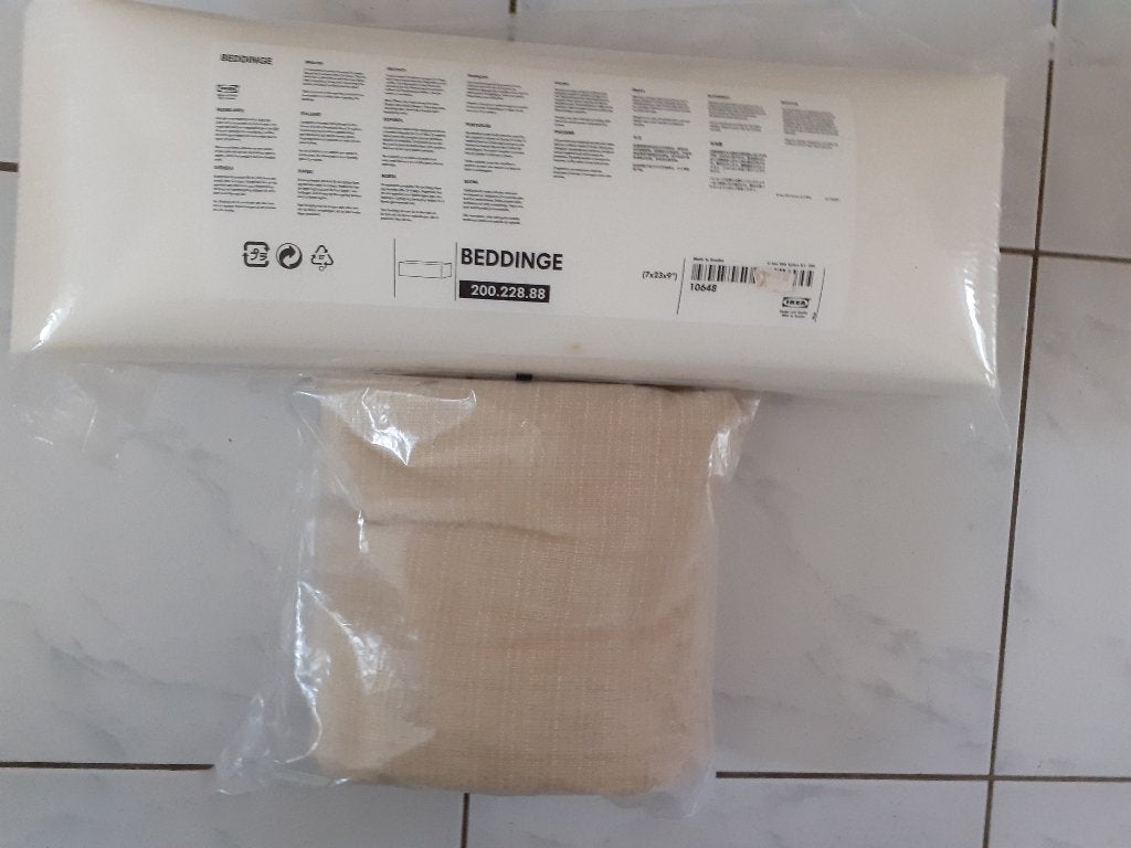 BEDDINGE, nieuwe amsteun en hoes ikea, Huis en Inrichting, Ophalen of Verzenden, Nieuw, Stof, Minder dan 150 cm