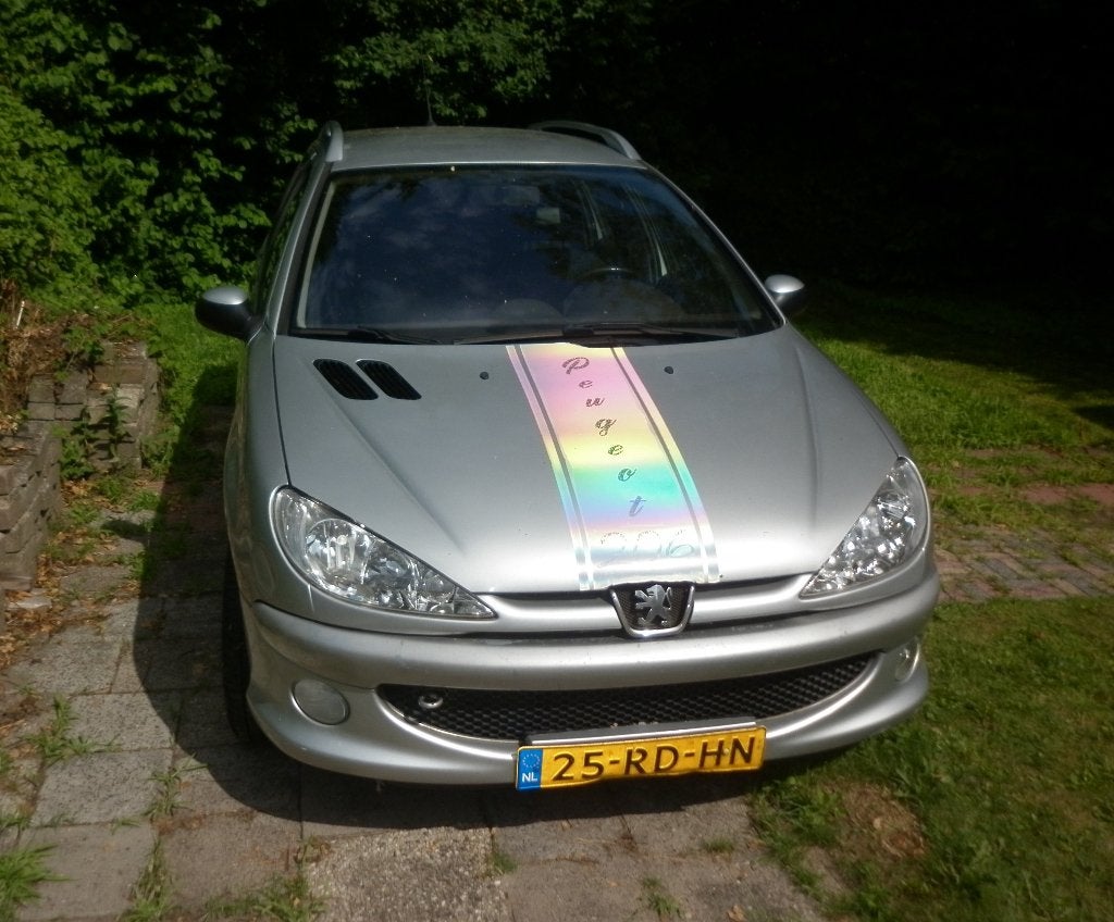 Peugeot 206 1.6 16V SW 2005 Grijs, Auto's, Peugeot, Voorwielaandrijving, 40 €/maand, Zwart, 4 cilinders