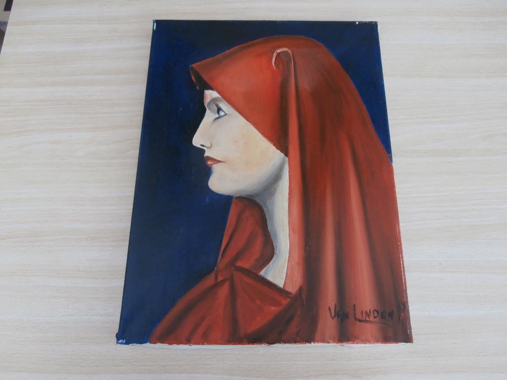 enkele olieversfchilderijen op doek-zonder kader, Ophalen of Verzenden