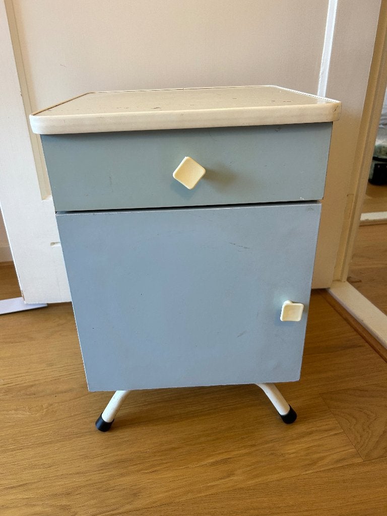 Vintage nachtkastje, Huis en Inrichting, Ophalen, Overige materialen, Gebruikt, Minder dan 45 cm