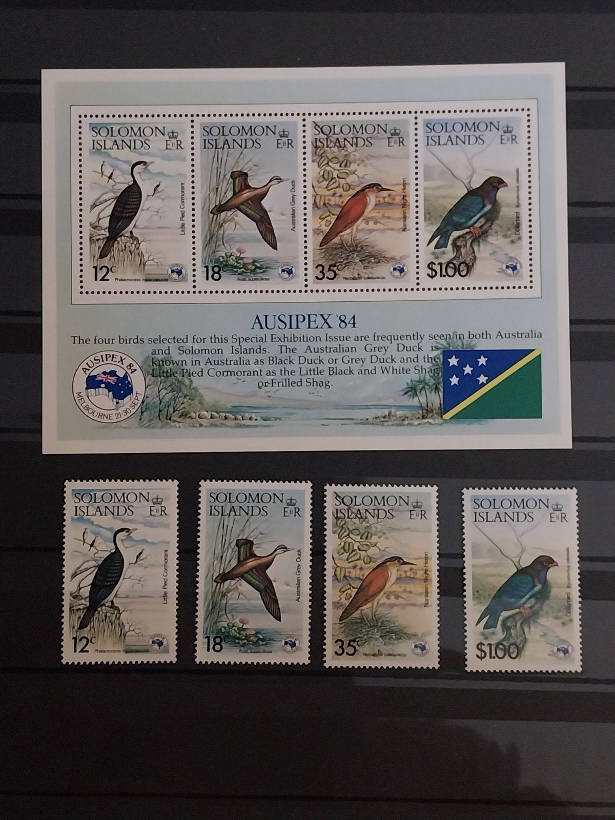 Salomon islands 540-543+bl 5 vogels 1984 postfris mi 15 eu, Ophalen of Verzenden, Dier of Natuur