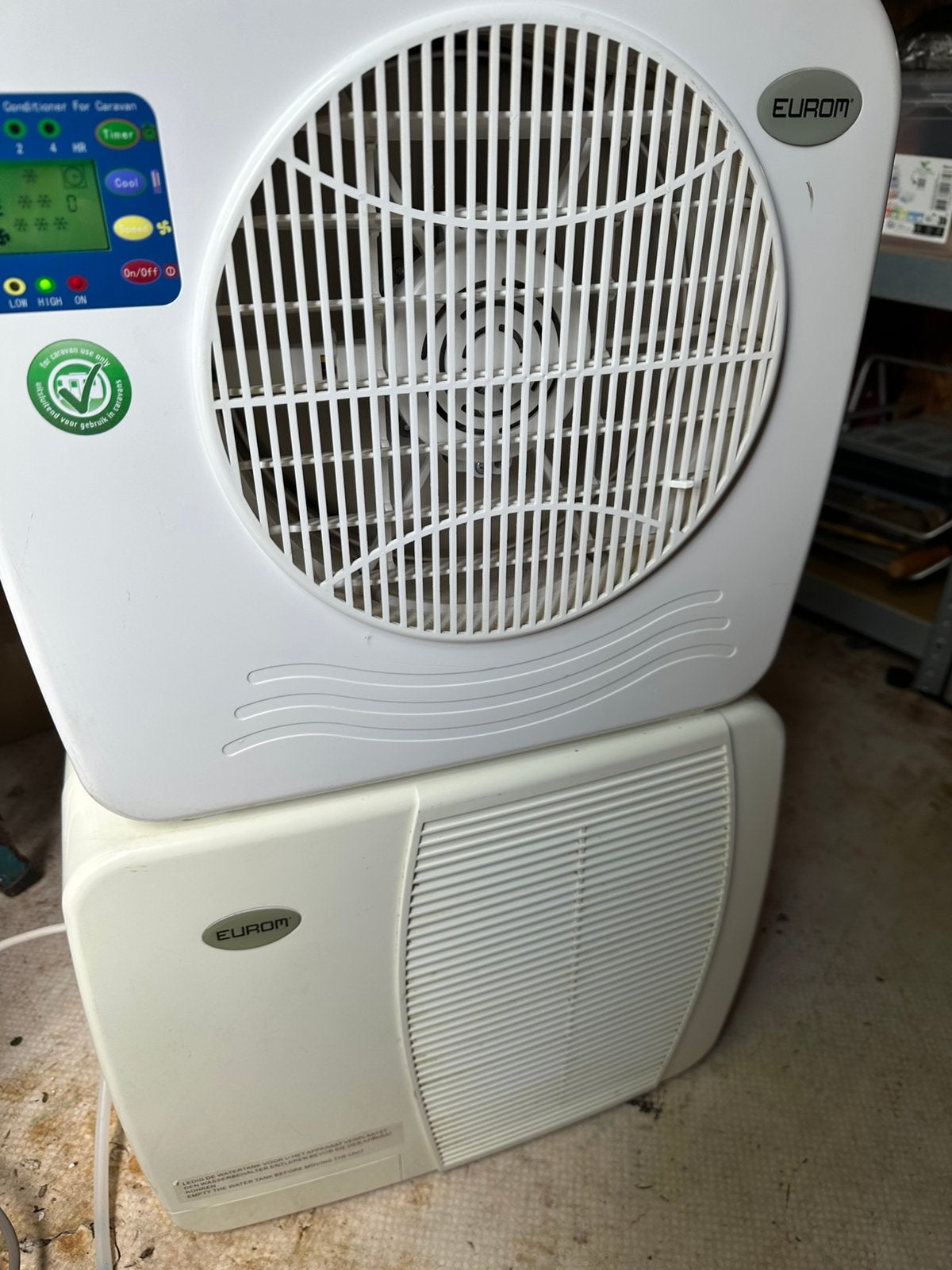 Eurom AC2401 airco, Ophalen, Gebruikt, Minder dan 60 m³, 3 snelheden of meer