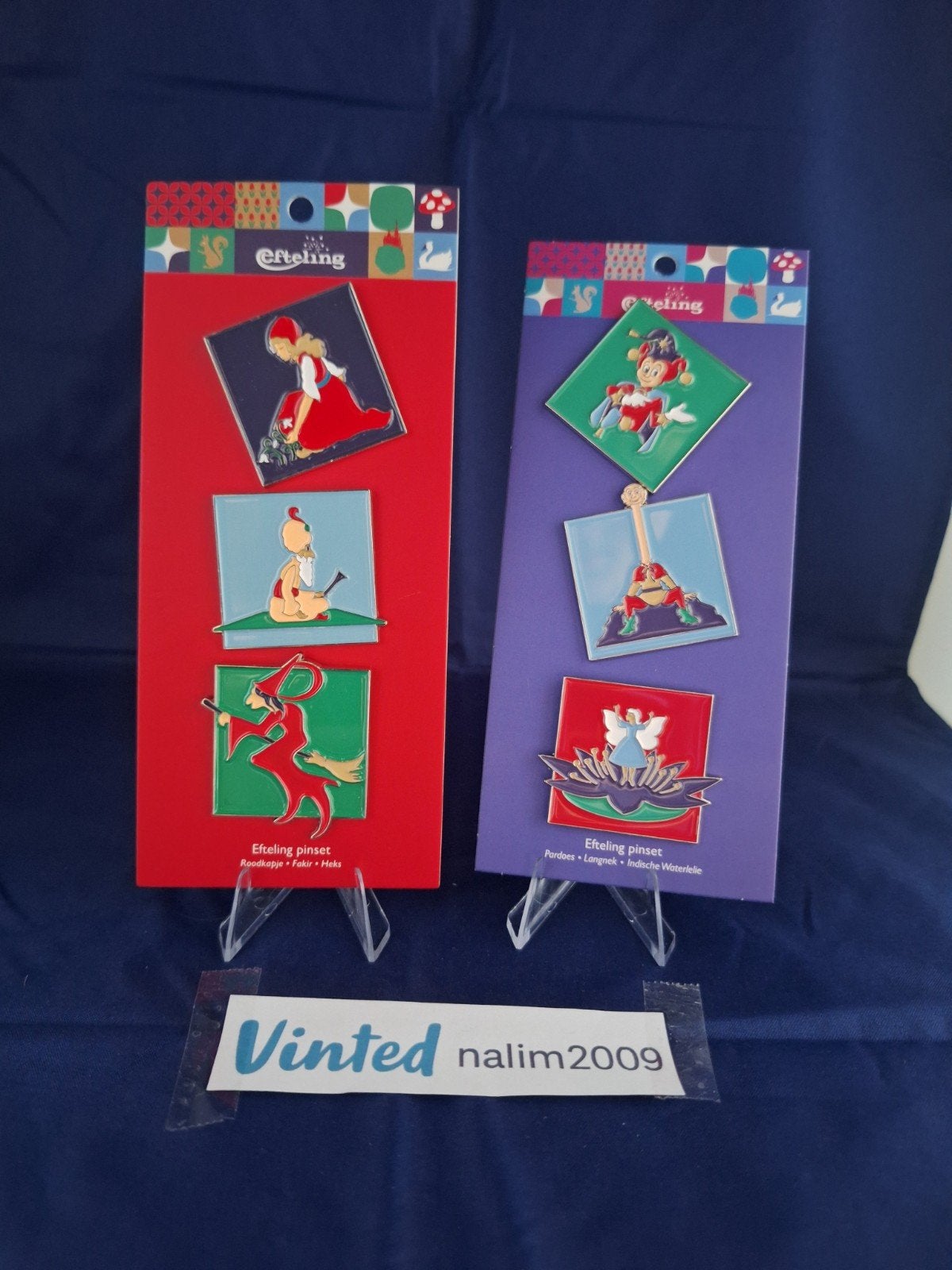 Efteling pins: Roodkapje, Fakir, Heks, Pardoes, Langnek, Ind, Ophalen of Verzenden, Nieuw, Button of Speldje