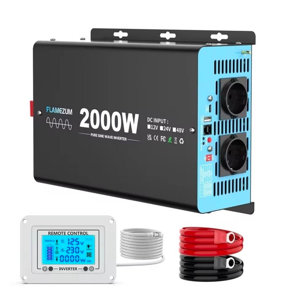 2000W Pure Sinus Omvormer met Afstandsbediening, Ophalen of Verzenden, Nieuw