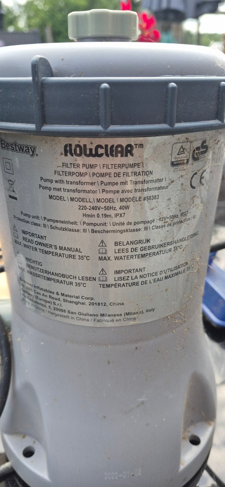 Bestway Flowclear Filterpomp #58383 - 40W Zwembadpomp, Ophalen of Verzenden, Gebruikt, Zwembadpomp