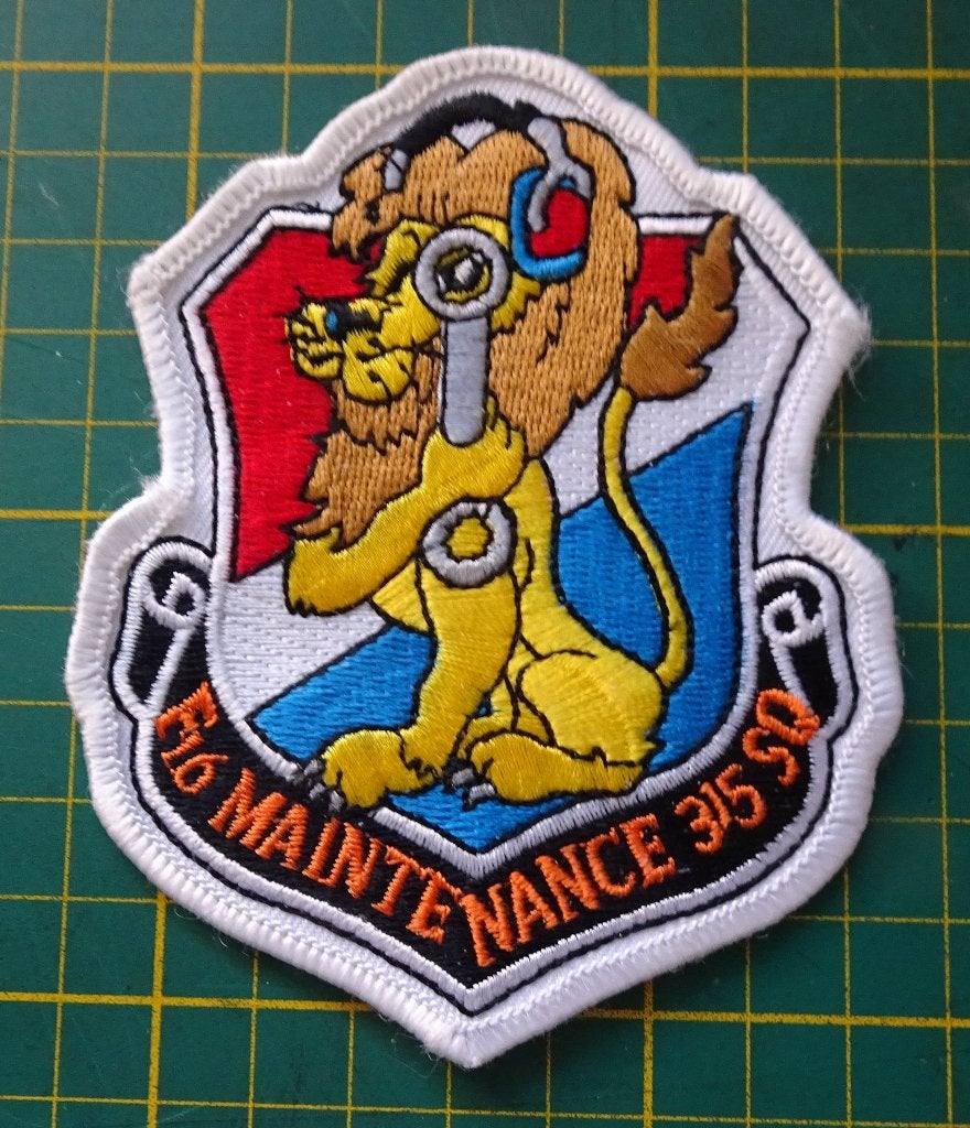 Patch 315 Squadron F-16 Onderhoud, Verzamelen, Militaria | Algemeen, Luchtmacht, Embleem of Badge, Nederland, Ophalen of Verzenden
