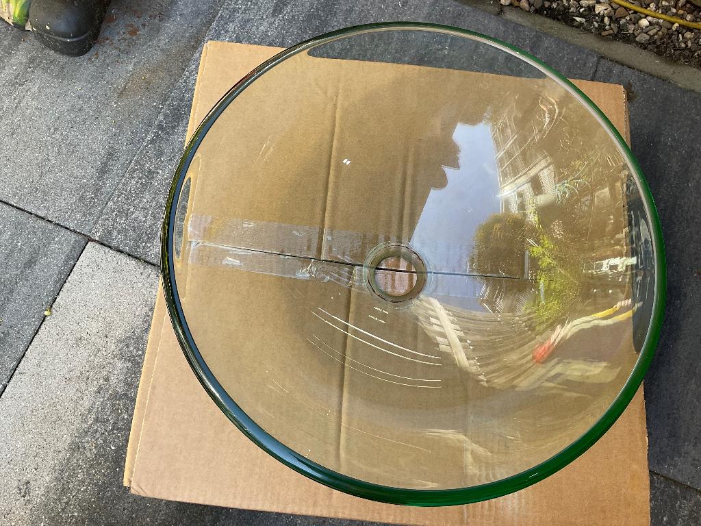 Te koop 2 glazen waskommen, Huis en Inrichting, Badkamer | Badkamermeubels, Ophalen, Minder dan 50 cm, Gebruikt, Overige typen