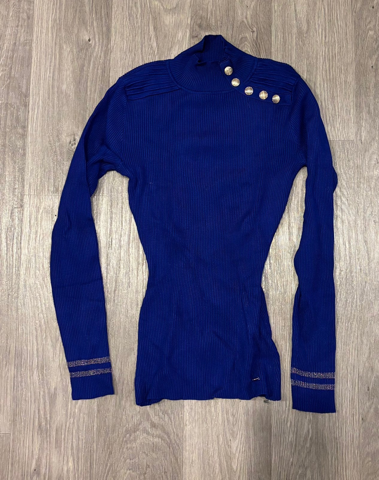 Cobalt blauwe coltrui Morgan, Kleding | Dames, Ophalen of Verzenden, Zo goed als nieuw, Maat 38/40 (M), Blauw