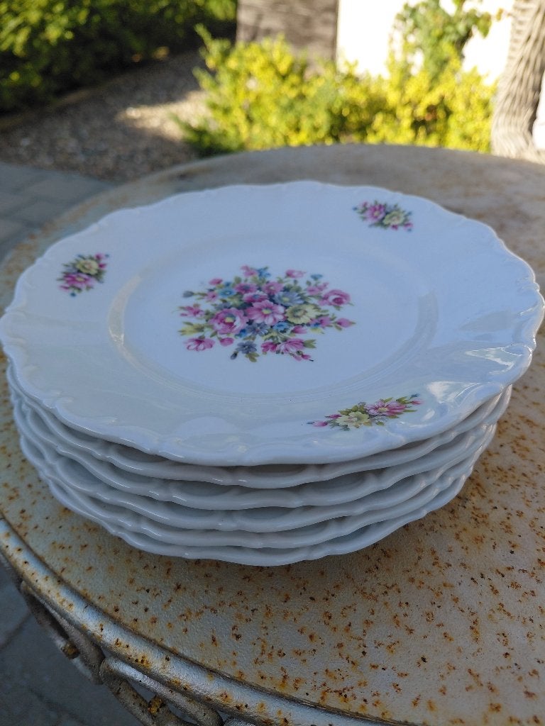 6 Mooie gebaksbordjes, Klassiek, Nieuw, Ophalen of Verzenden, Bord(en)