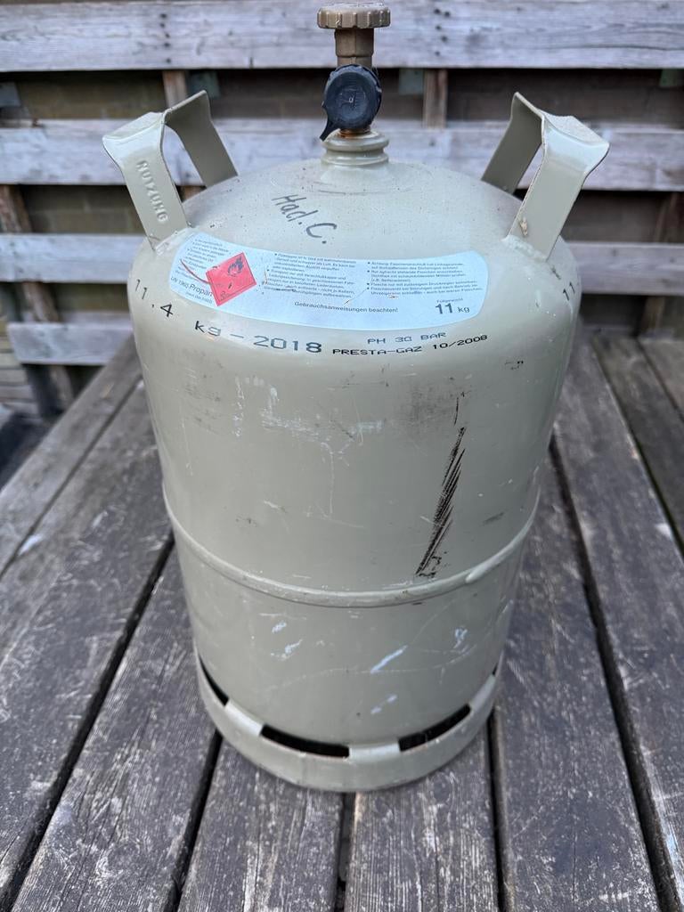 Hervulbare gasfles, leeg, 11,4 kg, Ophalen, Gebruikt