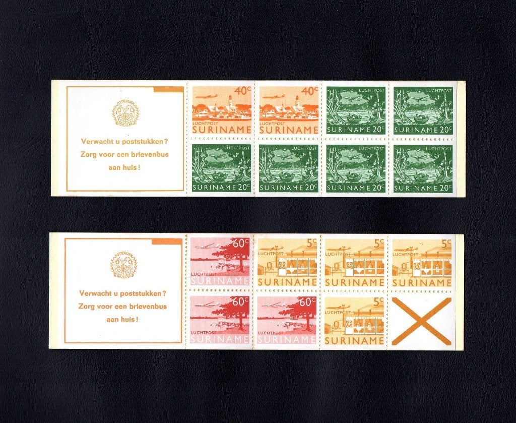 Postzegelboekjes en Luchtpostzegelboekjes Suriname (6x)#PZHM, Postzegels en Munten, Postzegels | Nederlandse Antillen en Aruba