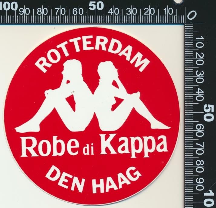 Sticker: Robe di Kappa - Rotterdam - Den Haag, Verzamelen, Ophalen of Verzenden, Zo goed als nieuw, Bedrijf of Vereniging
