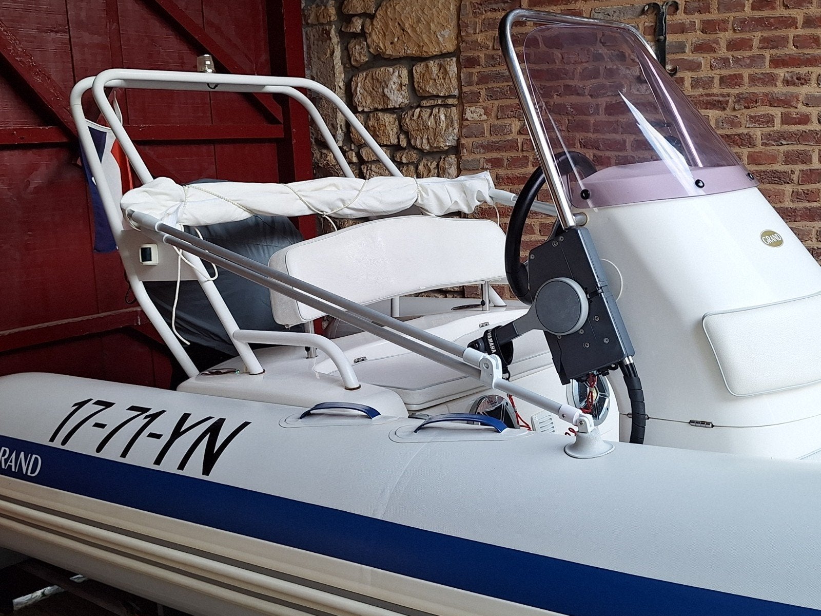 Grand Golden Line 480 RIB Yamaha 60pk trailer afdekzeil MOOI, Gebruikt, Zonnedek, Buitenboordmotor, Rib