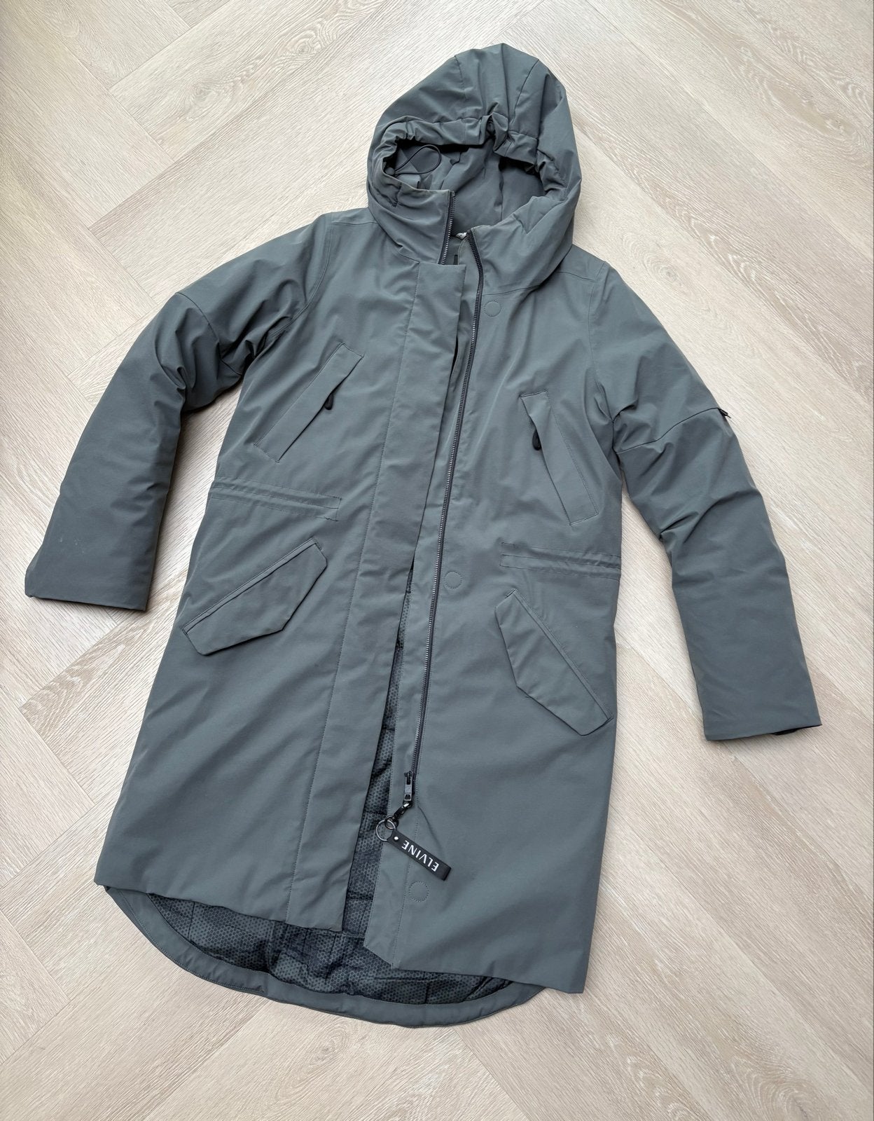 Elvine winterjas dames XS 34, Ophalen of Verzenden, Gedragen, Maat 34 (XS) of kleiner, Grijs