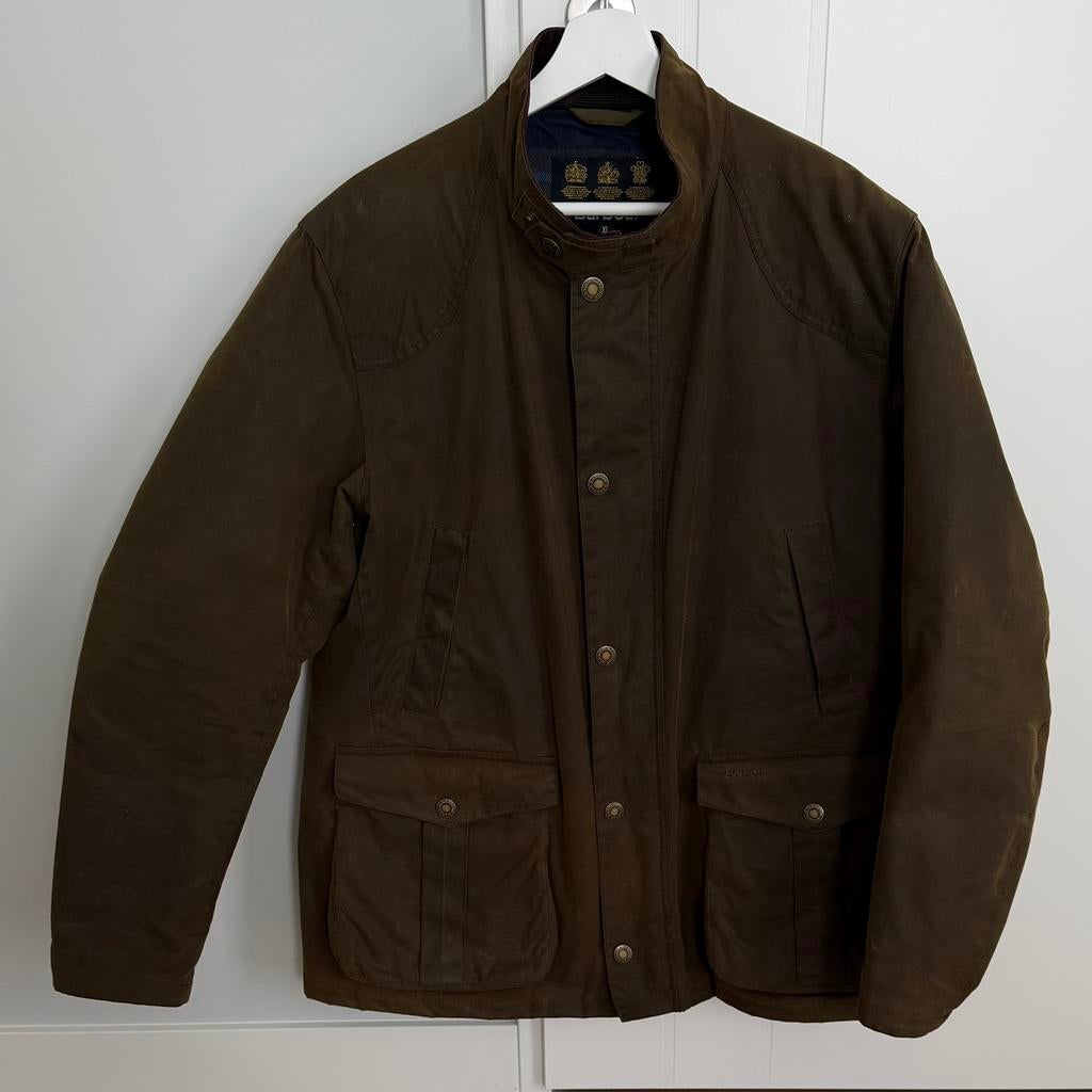 Originele J. Barbour & Sons wax gewatteerd gevoerd maat L XL, Ophalen of Verzenden, Zo goed als nieuw, Overige maten, Groen