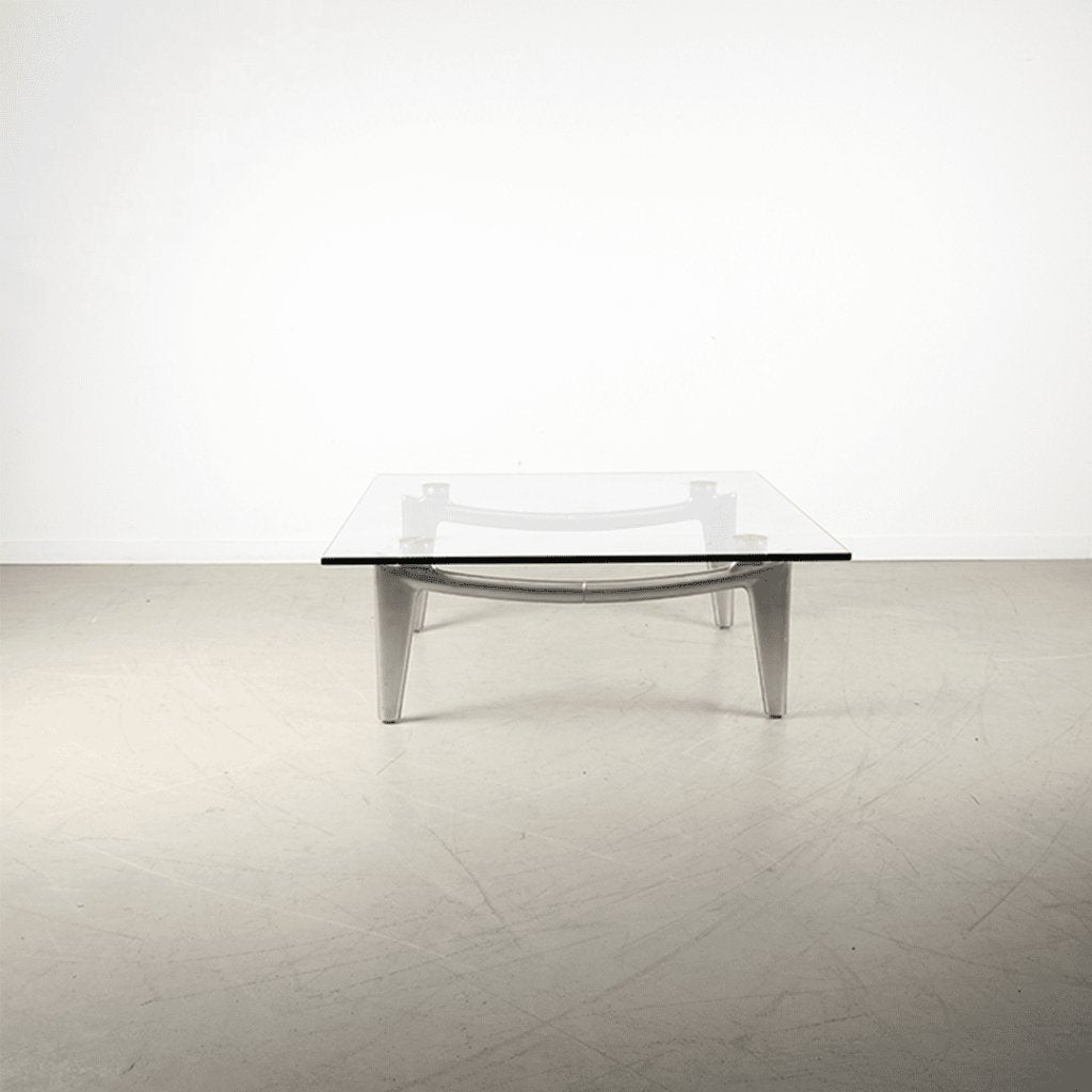 Leolux Farandole Tafel Glas - Chroom, Niet ingevuld, Zo goed als nieuw, Niet ingevuld, Niet ingevuld