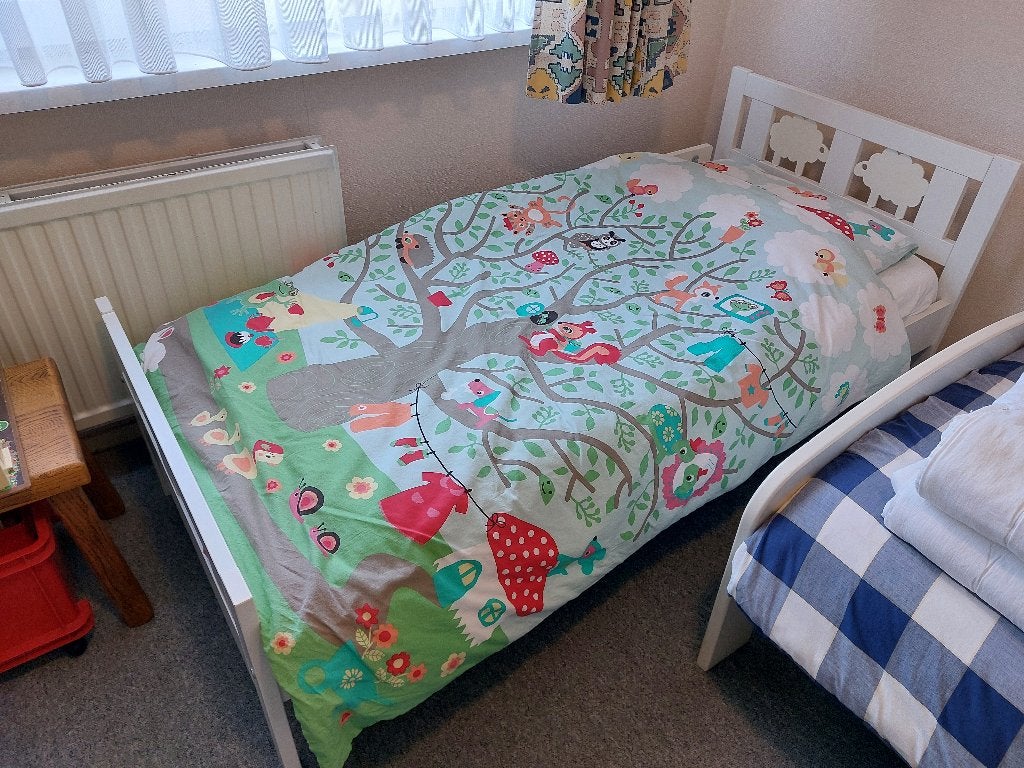 Peuterbed met zijsteun, Kinderen en Baby's, Ophalen, Gebruikt, 70 tot 85 cm, 140 tot 160 cm