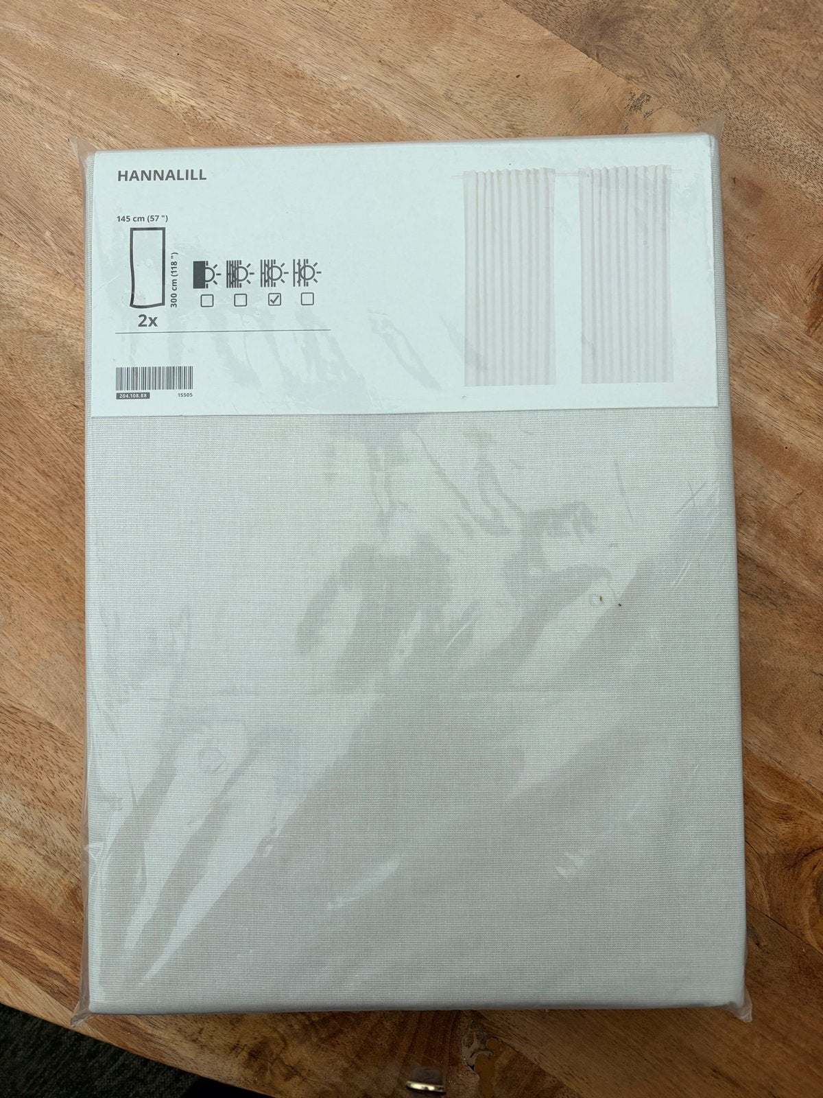 IKEA HANNALILL Gordijnen 145x300 cm - Nieuw, Ophalen, 100 tot 150 cm, 200 cm of meer, Wit